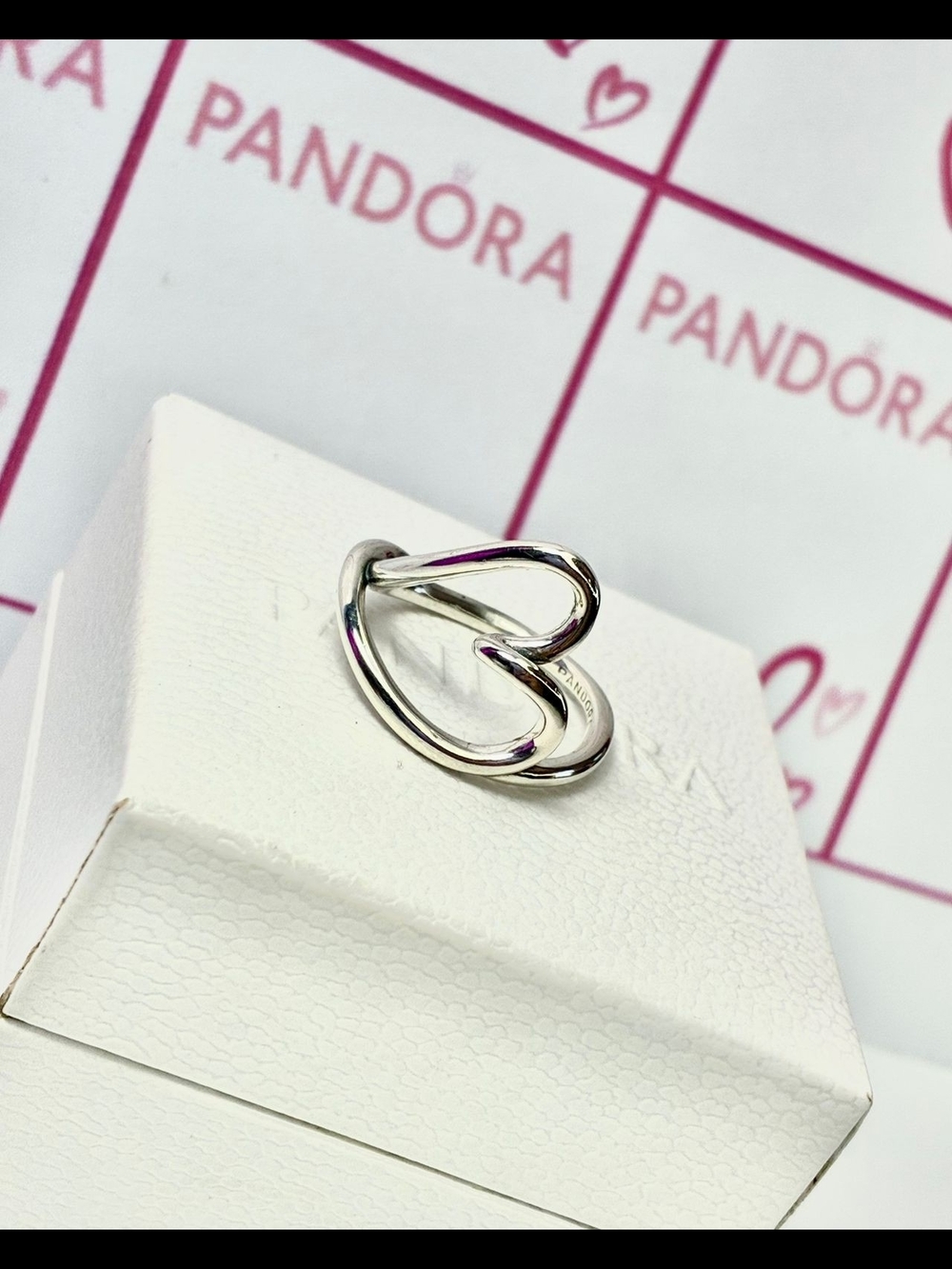 "Pandora" Double Open Heart Ring - Sterling Silver